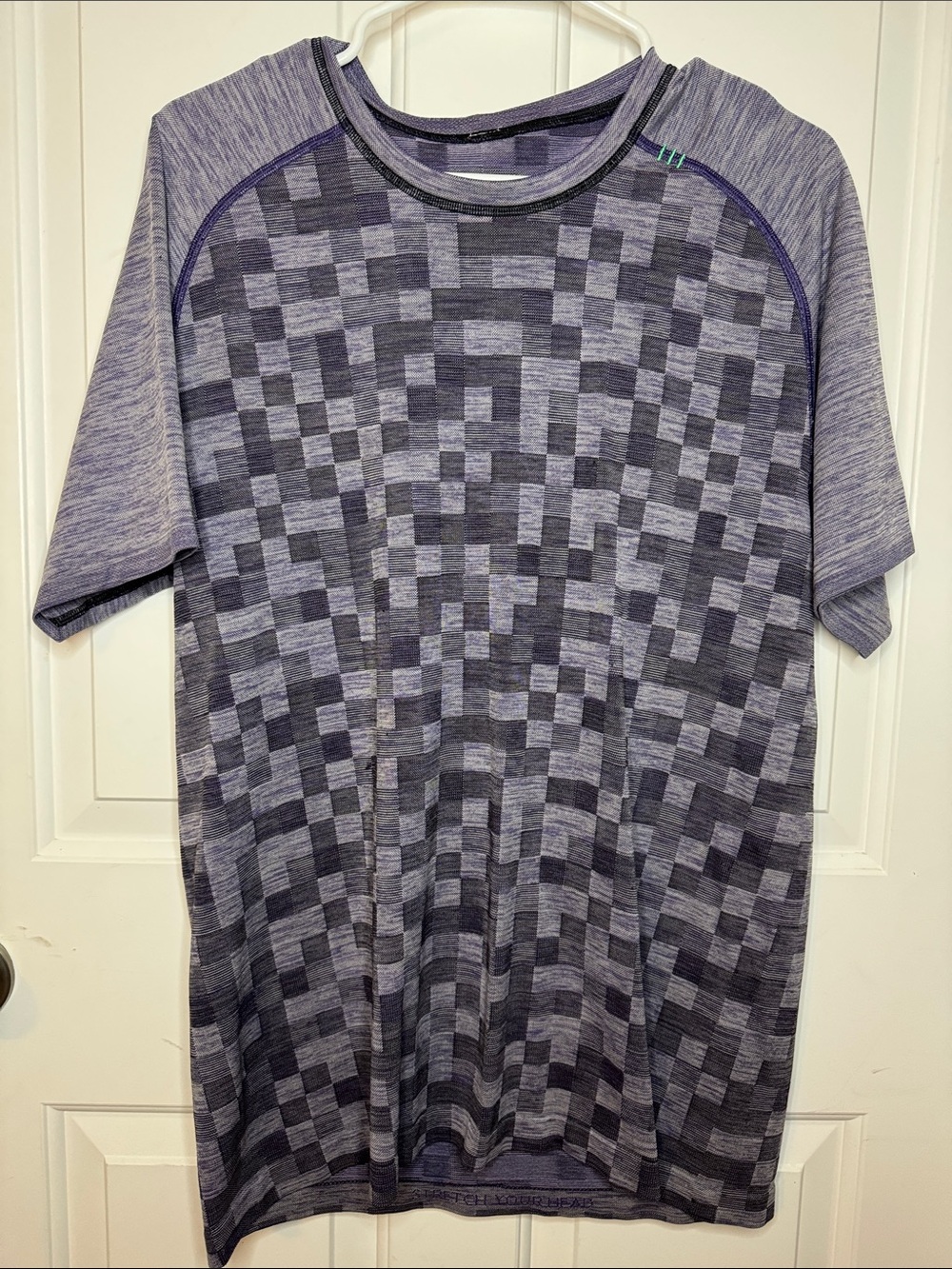 lululemon athletica Men's Short-Sleeve Athletic Tee in Heathered Purple/Gray